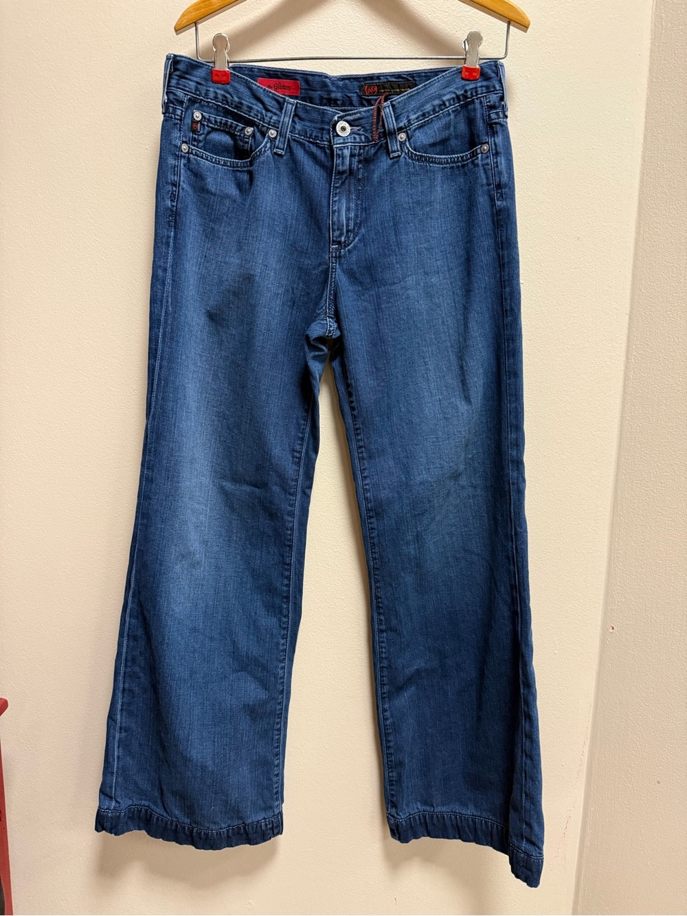 AG Adriano Goldschmied The Glisten Jeans 30R Y2K Made in USA Bootcut Denim